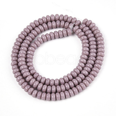 Opaque Solid Color Glass Beads Strands GLAA-ZX008-4mm-18S-1