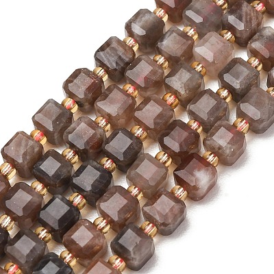 Natural Black Moonstone Beads Strands GG-CBAC972-A07-01-1