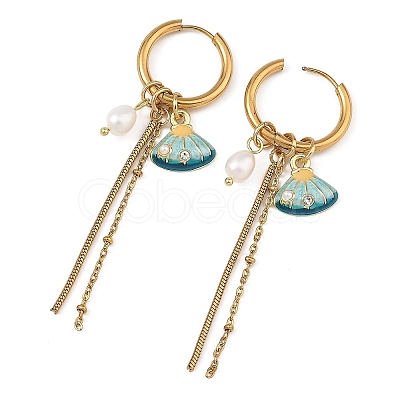 Alloy Rhinestone Hoop Earrings EJEW-JE07389-1