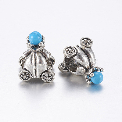 Tibetan Style Alloy European Beads LS-PALLOY-G225-01AS-1