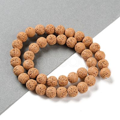 Synthetic Lava Rock Dyed Beads Strands G-H311-08C-10-1