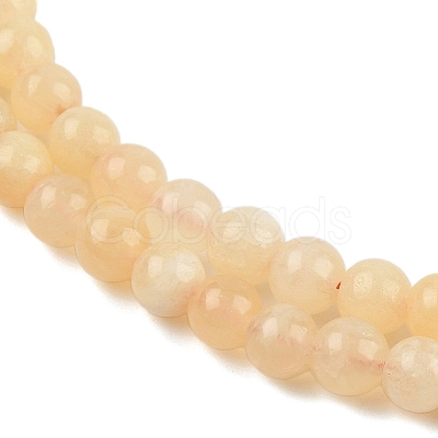Natural Yellow Calcite Beads Strands G-C251-A01-6mm-1