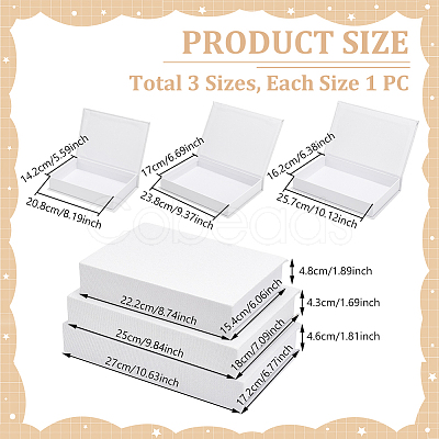 3Pcs 3 Sizes Burlap Cloth Packing Boxes AJEW-WH0709-068-1