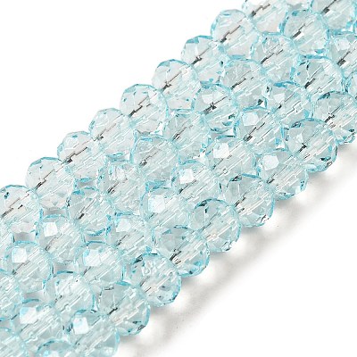 Transparent Baking Paint Glass Beads Strands DGLA-A034-T6mm-D06-1