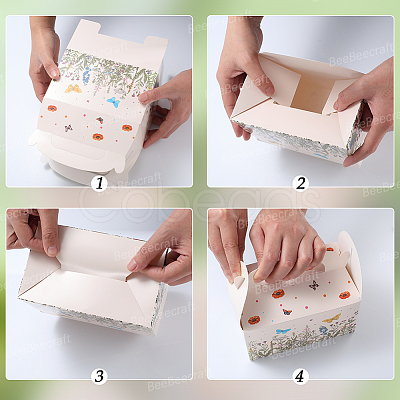 12Pcs Folding Paper Gift Boxes CON-WH20001-18A-1