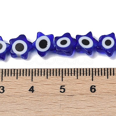 Handmade Evil Eye Lampwork Beads Strands LAMP-G166-02E-1
