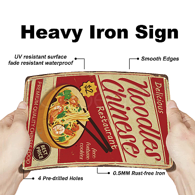 Vintage Metal Tin Sign AJEW-WH0436-093-1