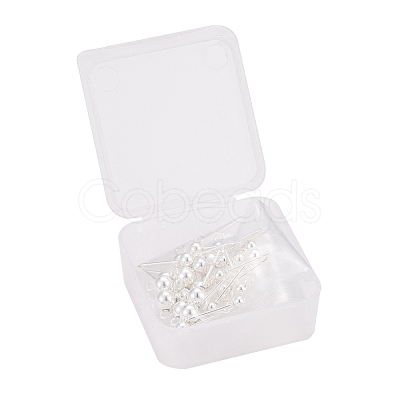 30Pcs 3 Size 304 Stainless Steel Ball Stud Earring Post STAS-LS0001-06S-1