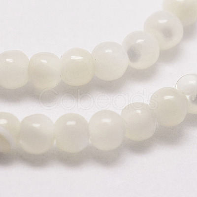 Natural White Shell Beads G-N0190-11-2mm-1