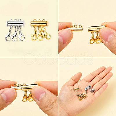 2 Set 2 Style Alloy Magnetic Slide Lock Clasps FIND-YW0001-24-1