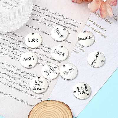 30Pcs 6 Styles Tibetan Style Alloy Pendants FIND-YW0004-86-1