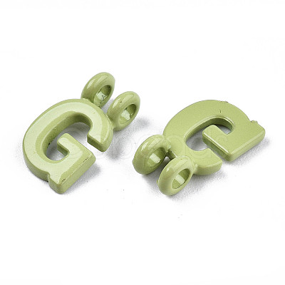 Spray Painted Alloy  2-Loop Link Pendants LS-X-PALLOY-T075-48G-RS-1