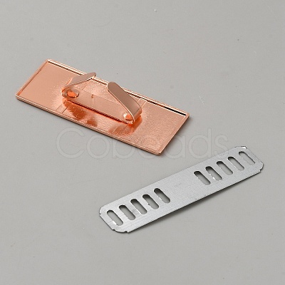 Alloy Blank Rectangle Label Tags FIND-WH0173-409D-RG-1