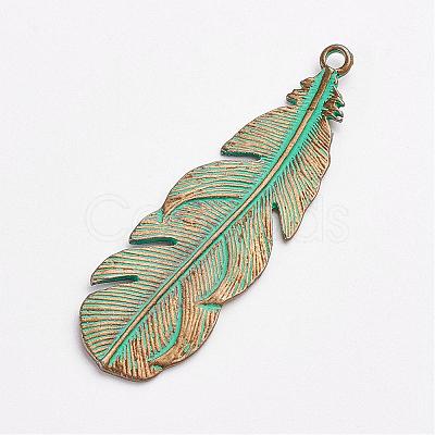 Tibetan Style Alloy Pendants PALLOY-F187-43ABG-1