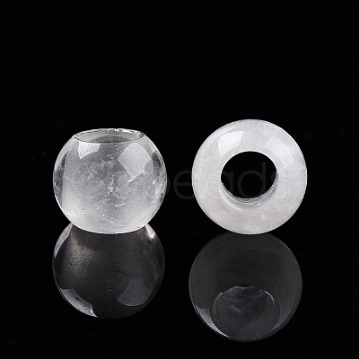 Natural Quartz Crystal European Beads X-G-T092-10mm-24-1