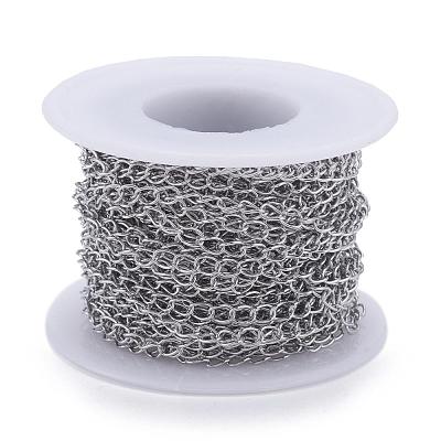 Tarnish Resistant 304 Stainless Steel Twisted Chains CHS-A003K-0.6mm-1
