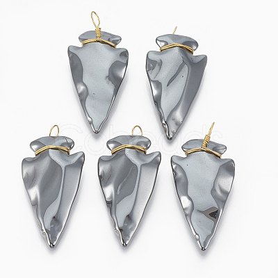 Non-magnetic Synthetic Hematite Pendants G-T094-08-1