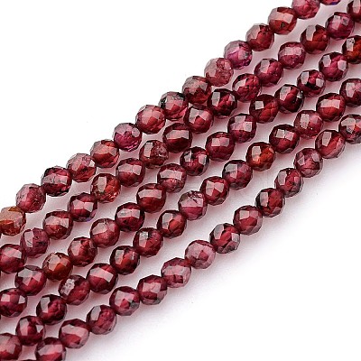 Natural Garnet Beads Strands X-G-K127-01F-2mm-1