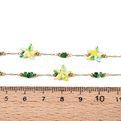 Handmade 316 Stainless Steel Starfish Link Chains CHS-N006-03E-G-1