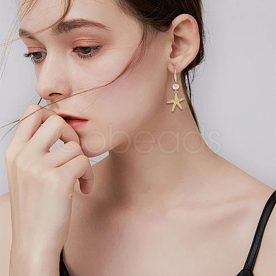 32Pcs 2 Colors Brass Earring Hooks KK-SC0006-56-1