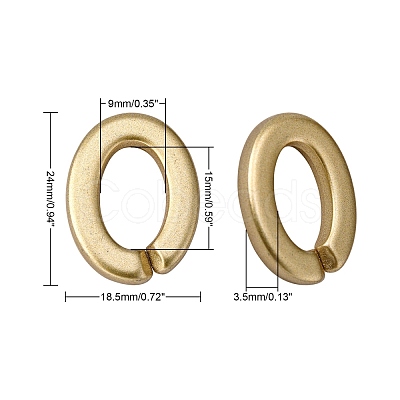 Opaque Spray Painted Acrylic Linking Rings OACR-S021-27A-B01-1