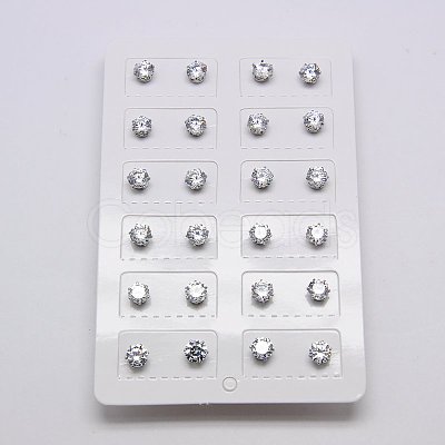 Cubic Zirconia Ear Studs STAS-E051-3G-1