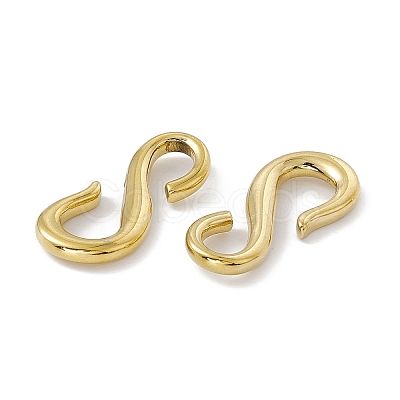 PVD Vacuum Plating 304 Stainless Steel S Hook Clasps STAS-G278-44G-1
