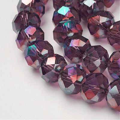 Electroplate Glass Beads Strands GR10MMY-04AB-1