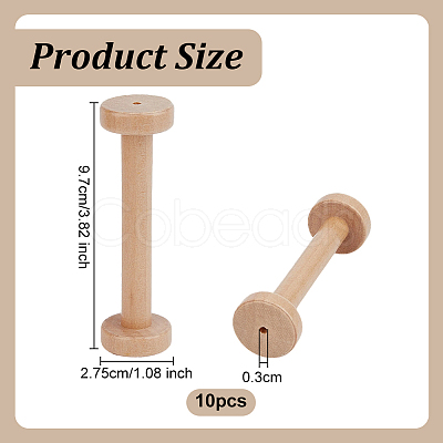 Wooden Empty Spools for Wire WOOD-WH0029-146A-1