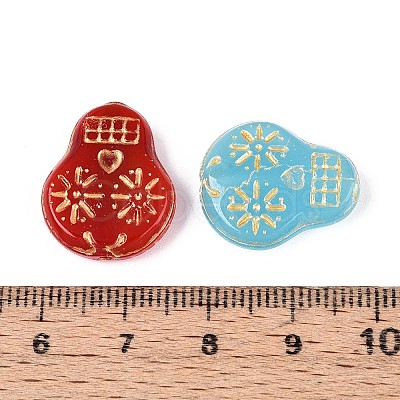 Skull Glass Beads GLAA-T025-60M-1