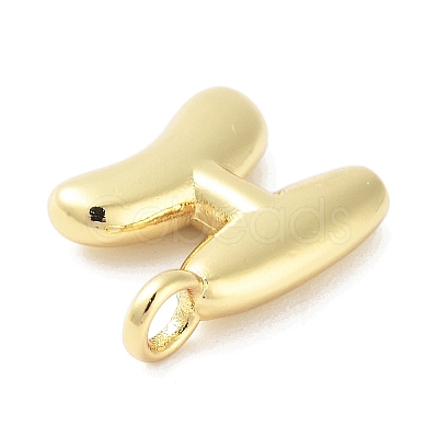 Rack Plating Brass Balloon Letter Pendants KK-C050-01G-H-1