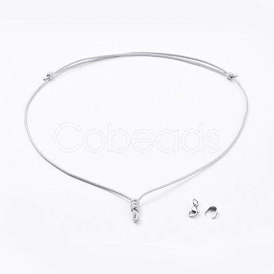 Adjustable Korean Waxed Polyester Cord Necklace Making Sets AJEW-JB00510-1