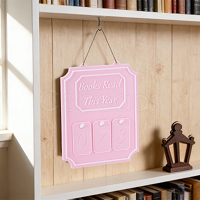 Plastic Books Read This Year Bookshelf Counter Bookish Decoration AJEW-WH0596-877B-1