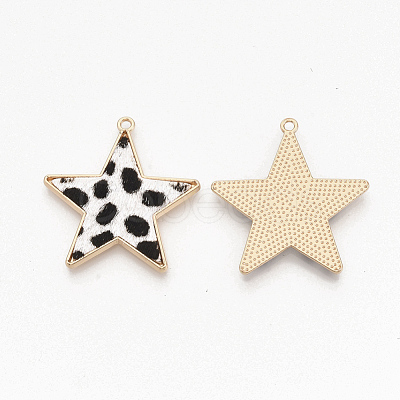Eco-Friendly Cowhide Leather Pendants FIND-N049-02N-1