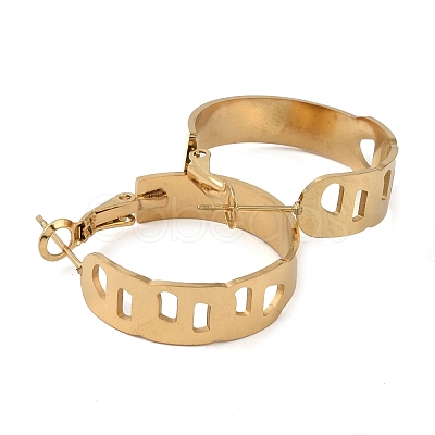 304 Stainless Steel Hoop Earrings EJEW-K278-06A-G-1