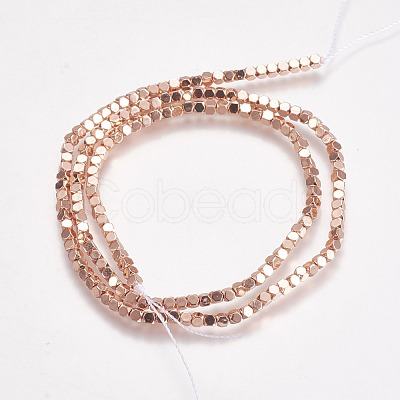 Electroplate Non-magnetic Synthetic Hematite Beads Strands G-K239-14C-1