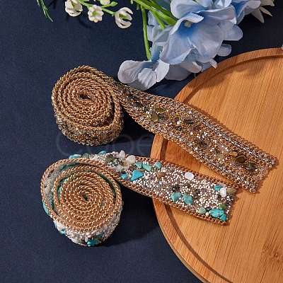 2 Strands 2 Styles Hotfix Resin Rhinestone Tape DIY-SZ0002-04-1