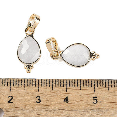 Natural White Moonstone Faceted Pendans X-KK-L218-004G-04-1