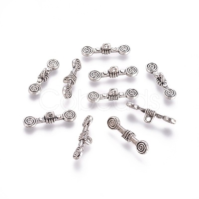 Tibetan Style Alloy Toggle Clasps TIBE-L003-015AS-1