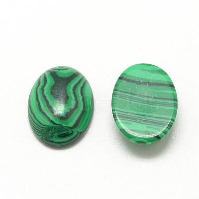 Synthetic Malachite Cabochons G-R415-13x18-38-1