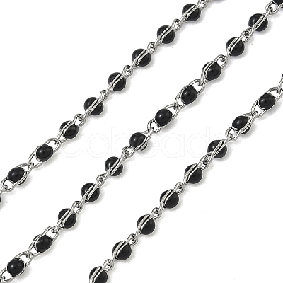 304 Stainless Steel Enamel Twisted Chains STAS-R100-40P-08-1
