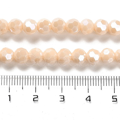 Electroplate Opaque Glass Beads Strands EGLA-A035-P6mm-A05-1