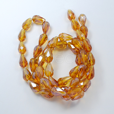 Electroplate Glass Beads Strands EGLA-T013-05N-1