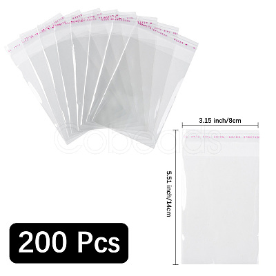 200Pcs OPP Cellophane Bags OPC-DJ0001-01-1