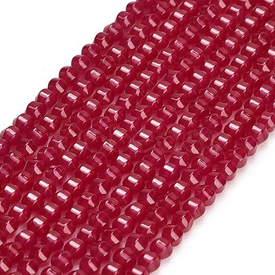 Lab Grown Red Corundum Beads Strands GG-CBAC488-04A-1