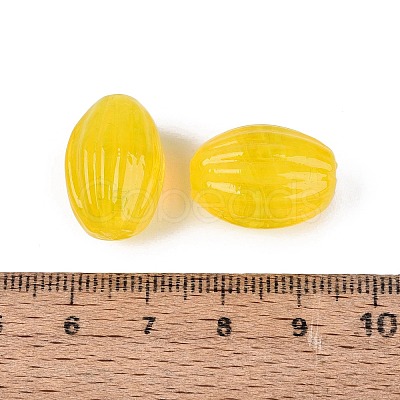 Handmade Ribbed Lampwork Beads LAMP-N042-01B-1
