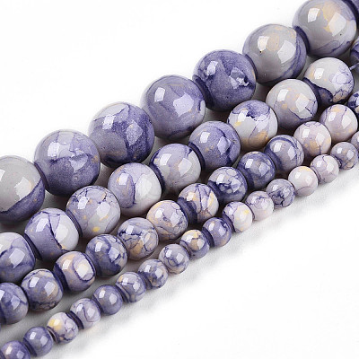 Baking Paint Glass Beads X1-DGLA-N003-8mm-C08-1