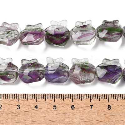 Inner Flower Handmade Lampwork Beads Strands LA-CBA3F7A-01A-1