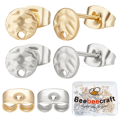 304 Stainless Steel Stud Earring Findings EJEW-BBC0001-65B-1