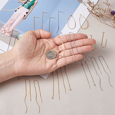 Brass Stud Earring Findings KK-TA0007-75-1